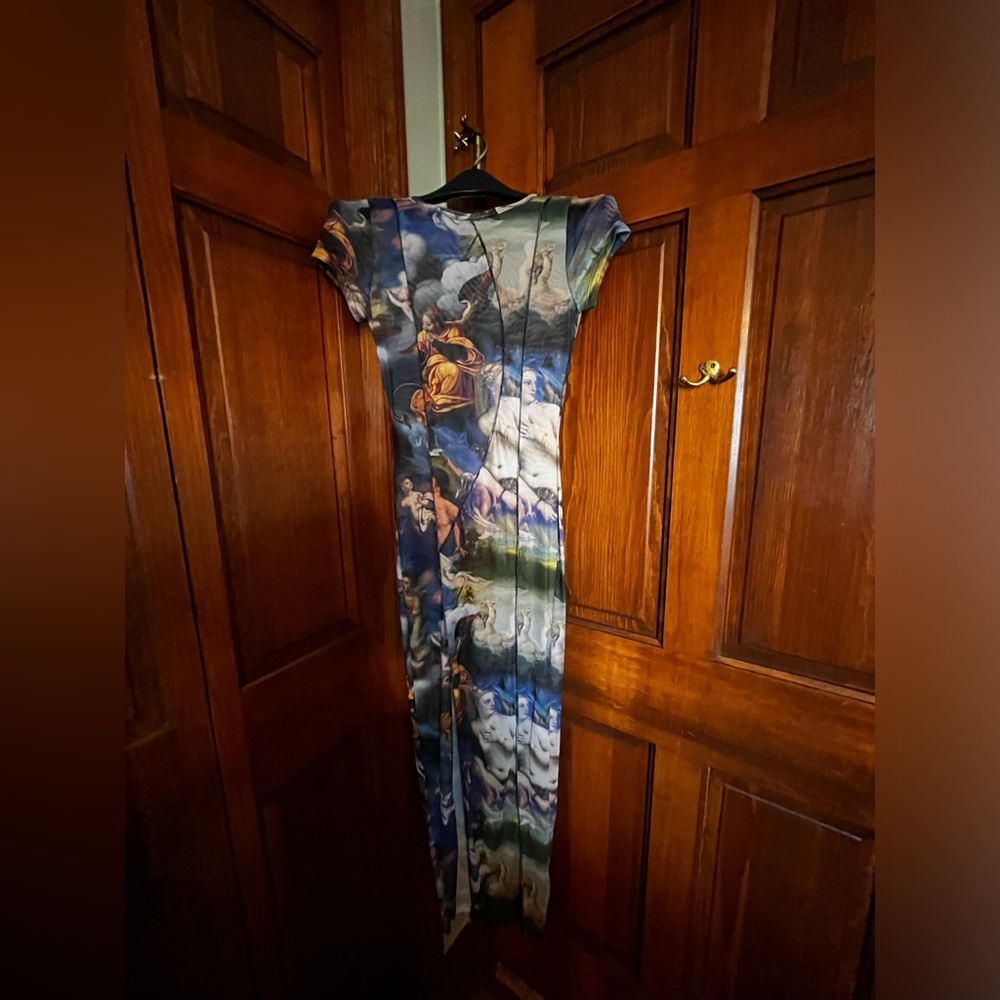 mesh maxi dress
